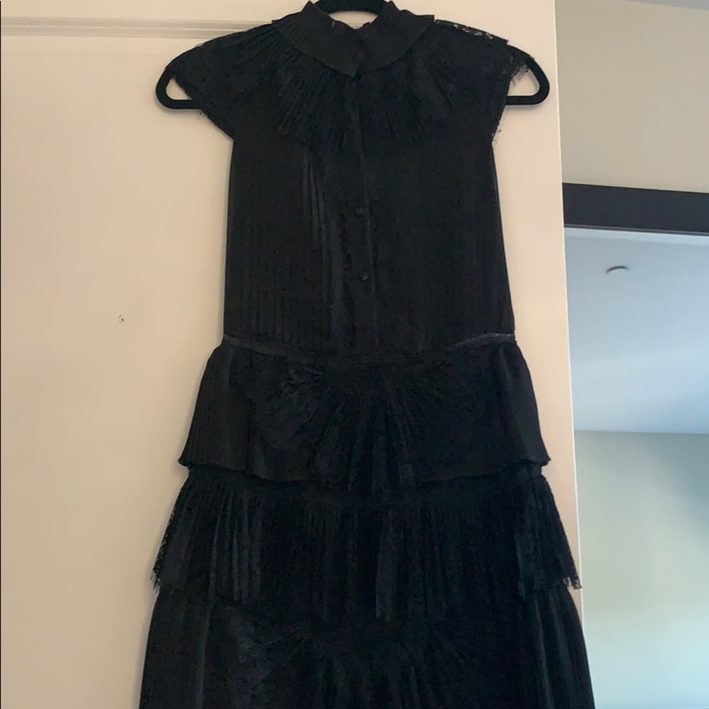Lace detail holiday dress